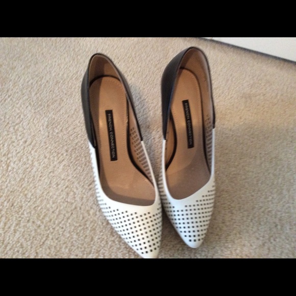 French Connection Shoes - French Connection Black & White pumps